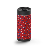 Red and Ready for Fireworks wrap on a black ceramic Wrapware tumbler