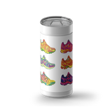 Retro Runners wrap on a white ceramic Wrapware tumbler
