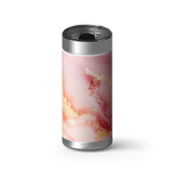 Rose Gold Marble 1 wrap on a brushed stainless Wrapware tumbler
