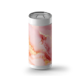 Rose Gold Marble 1 wrap on a white ceramic Wrapware tumbler