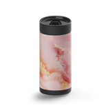 Rose Gold Marble 1 wrap on a black ceramic Wrapware tumbler