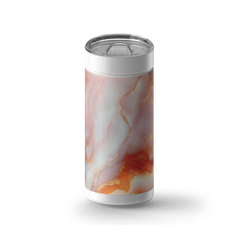 Rose Gold Marble 2 wrap on a white ceramic Wrapware tumbler