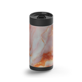 Rose Gold Marble 2 wrap on a black ceramic Wrapware tumbler
