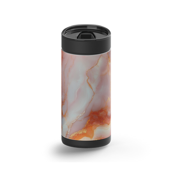 Rose Gold Marble 2 wrap on a black ceramic Wrapware tumbler