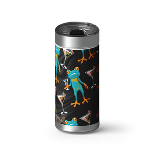 Shaken Not Stirred wrap on a brushed stainless Wrapware tumbler