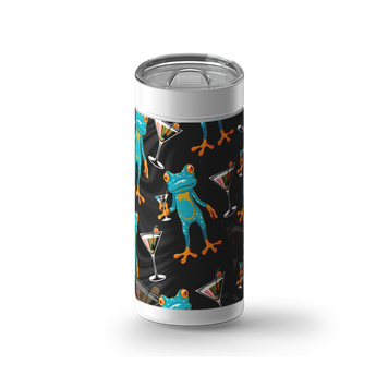 Shaken Not Stirred wrap on a white ceramic Wrapware tumbler