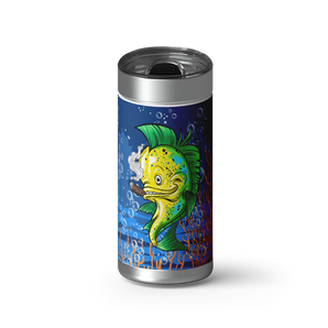 Smokin Mahi wrap on a brushed stainless Wrapware tumbler