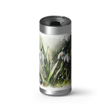 Snowdrop wrap on a brushed stainless Wrapware tumbler