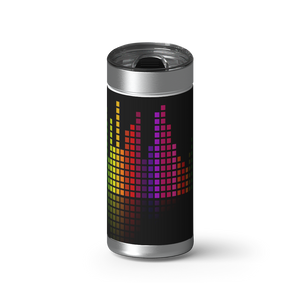Sound Wave Spectrum wrap on a brushed stainless Wrapware tumbler