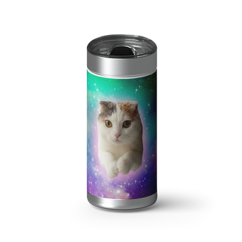 Stardust Dream Custom Tumbler wrap on a brushed stainless Wrapware tumbler