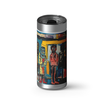 SUB-HUB wrap on a brushed stainless Wrapware tumbler