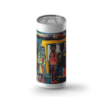 SUB-HUB wrap on a white ceramic Wrapware tumbler