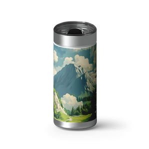 Summit View wrap on a brushed stainless Wrapware tumbler