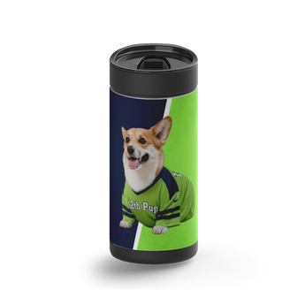Sunday Football Custom Tumbler wrap on a black ceramic Wrapware tumbler