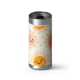 Sunny Smiles wrap on a brushed stainless Wrapware tumbler