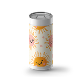 Sunny Smiles wrap on a white ceramic Wrapware tumbler