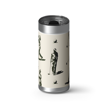 Swing Time wrap on a brushed stainless Wrapware tumbler