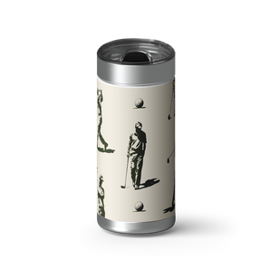 Swing Time wrap on a brushed stainless Wrapware tumbler
