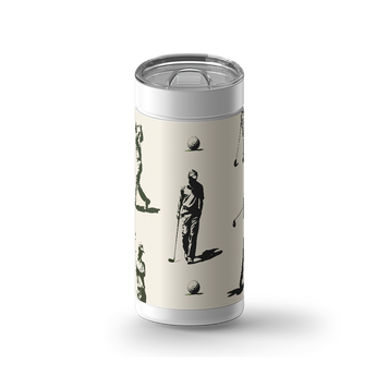 Swing Time wrap on a white ceramic Wrapware tumbler