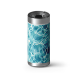 Teal Ocean Painting wrap on a brushed stainless Wrapware tumbler