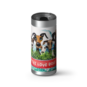 The LOVE Boat wrap on a brushed stainless Wrapware tumbler