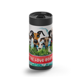The LOVE Boat wrap on a black ceramic Wrapware tumbler
