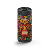 Tiki Me wrap on a black ceramic Wrapware tumbler