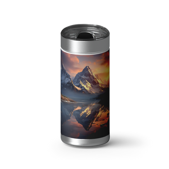 Tranquil Waterscape wrap on a brushed stainless Wrapware tumbler