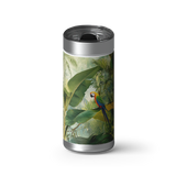 Tropical Bird wrap on a brushed stainless Wrapware tumbler