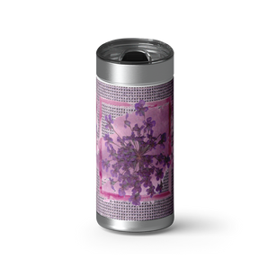 Violet Gallery wrap on a brushed stainless Wrapware tumbler