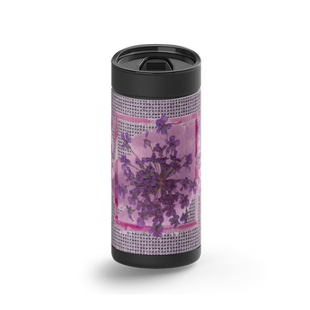 Violet Gallery wrap on a black ceramic Wrapware tumbler