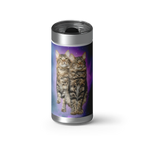 Violet Void Zodicat Custom Tumbler wrap on a brushed stainless Wrapware tumbler