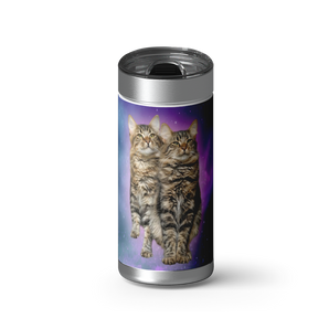 Violet Void Zodicat Custom Tumbler wrap on a brushed stainless Wrapware tumbler