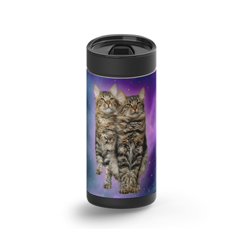 Violet Void Zodicat Custom Tumbler wrap on a black ceramic Wrapware tumbler