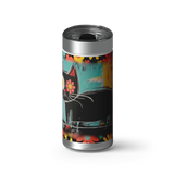 WallFlower wrap on a brushed stainless Wrapware tumbler