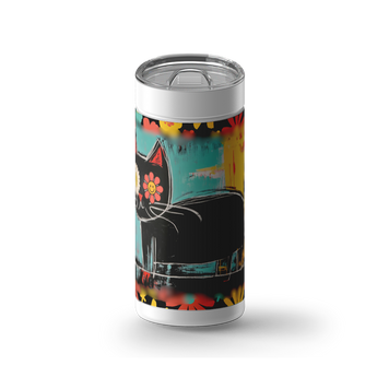 WallFlower wrap on a white ceramic Wrapware tumbler