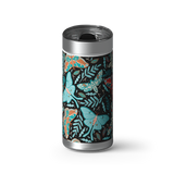 Whimsical Butterflies wrap on a brushed stainless Wrapware tumbler