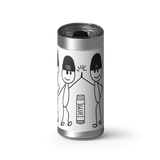 You + Me wrap on a brushed stainless Wrapware tumbler