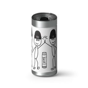 You + Me wrap on a brushed stainless Wrapware tumbler
