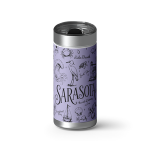 Sarasota Collection wrap on a brushed stainless Wrapware tumbler
