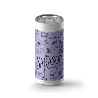 Sarasota Collection wrap on a white ceramic Wrapware tumbler