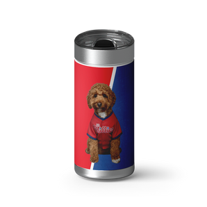 Baseball Fans Custom Tumbler wrap on a brushed stainless Wrapware tumbler