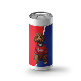 Baseball Fans Custom Tumbler wrap on a white ceramic Wrapware tumbler