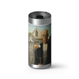 Americat Gothic wrap on a brushed stainless Wrapware tumbler