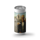 Americat Gothic wrap on a white ceramic Wrapware tumbler
