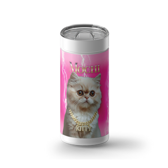 Hip Hop Pets Custom Tumbler wrap on a white ceramic Wrapware tumbler