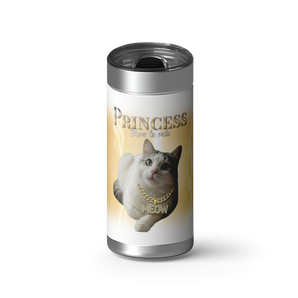 Hip Hop Pets - Gold wrap on a brushed stainless Wrapware tumbler