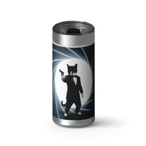 Double O Pets Custom Tumbler wrap on a brushed stainless Wrapware tumbler