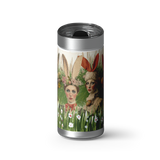 The Garden of Easter wrap on a brushed stainless Wrapware tumbler