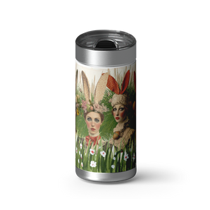 The Garden of Easter wrap on a brushed stainless Wrapware tumbler